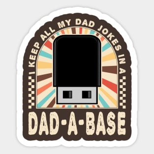 Husband Funny I Keep All My Dad Jokes Sticker